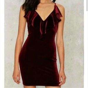 Nasty Gal velvet dress